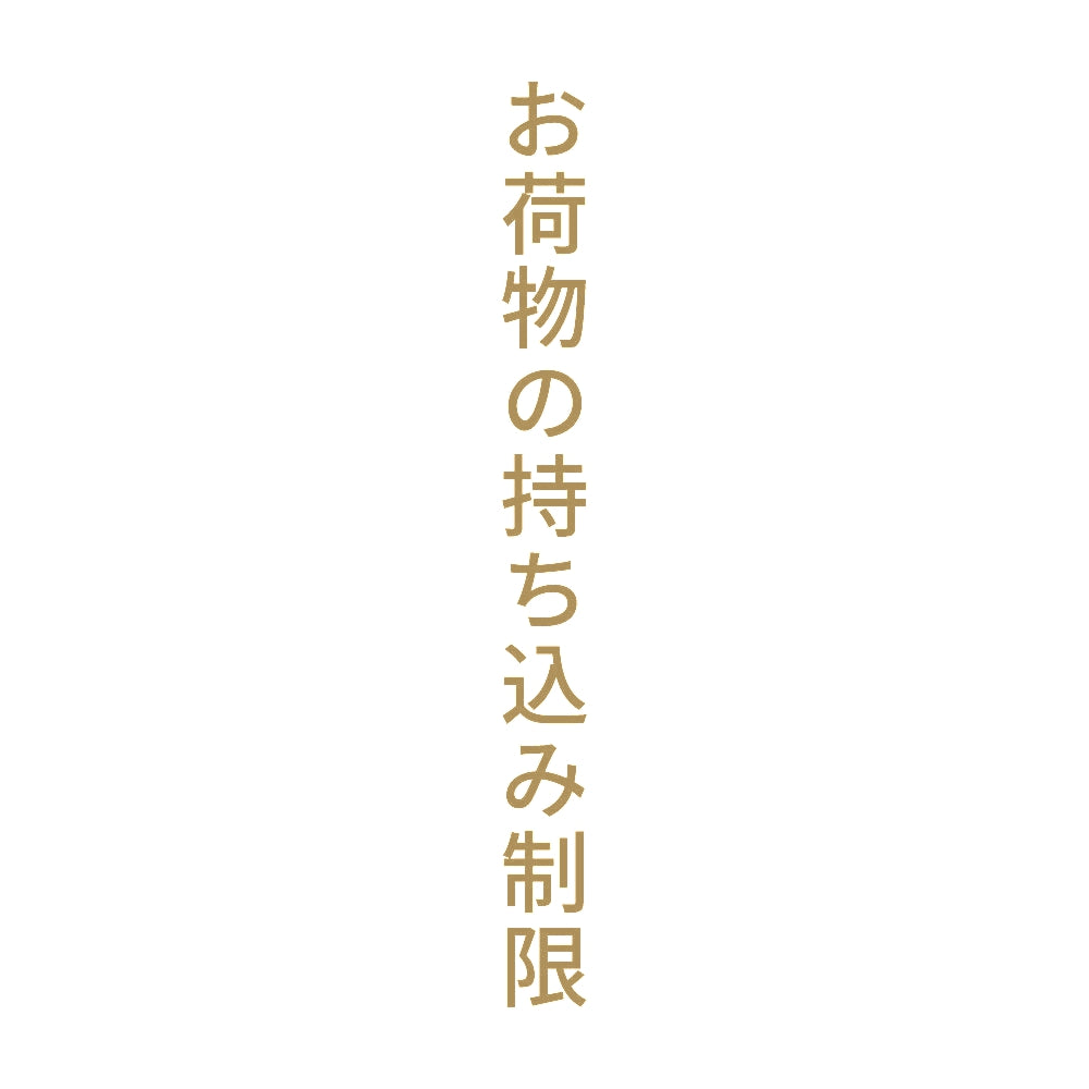 お荷物の持ち込み制限 縦