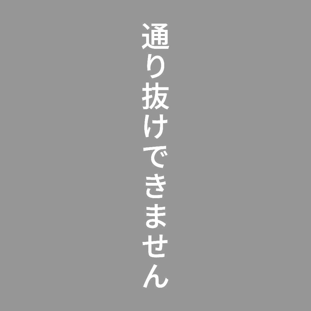通り抜けできません 縦
