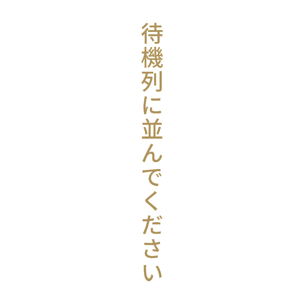 待機列に並んでください 縦