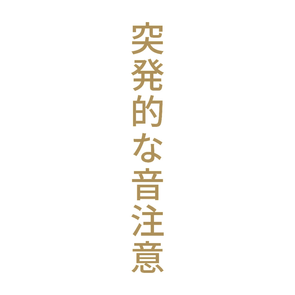 突発的な音注意 縦