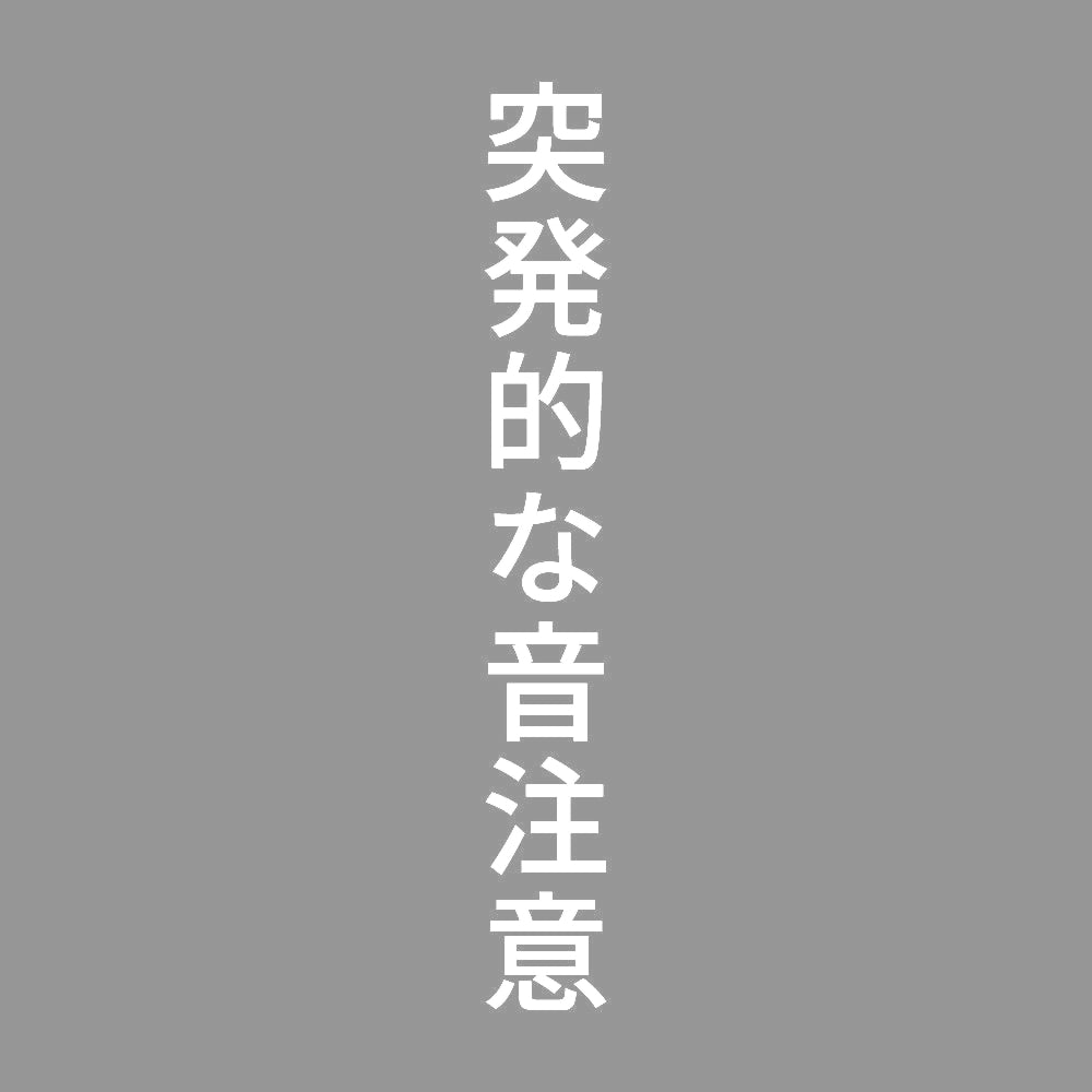 突発的な音注意 縦