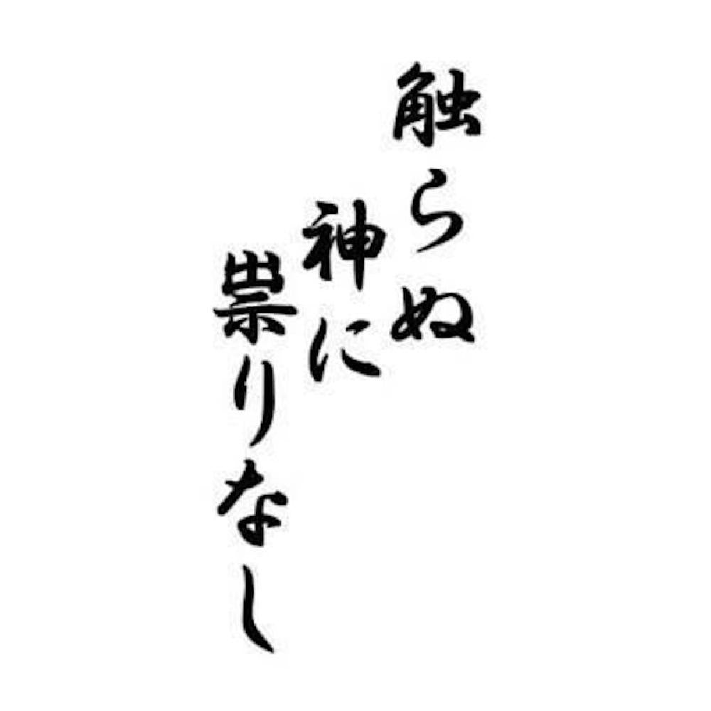 触ら ぬ 神 に 祟り なし
