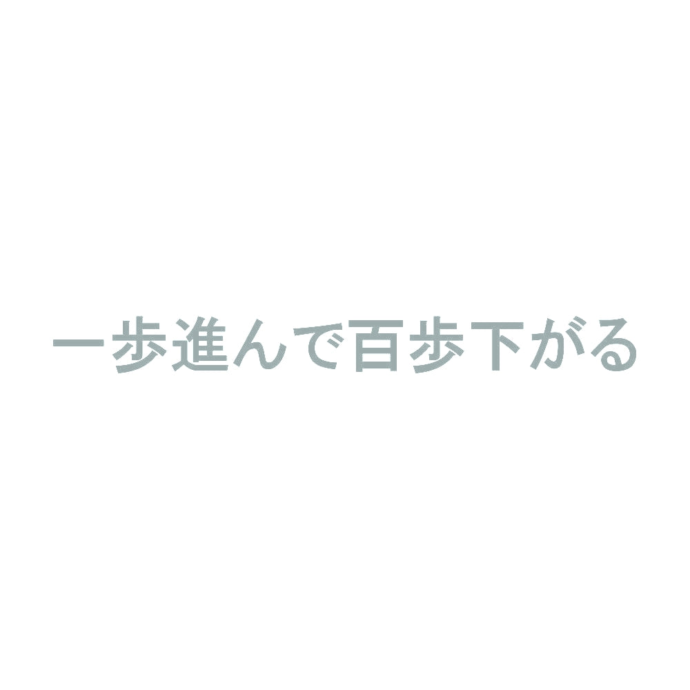 一歩進んで百歩下がる 10