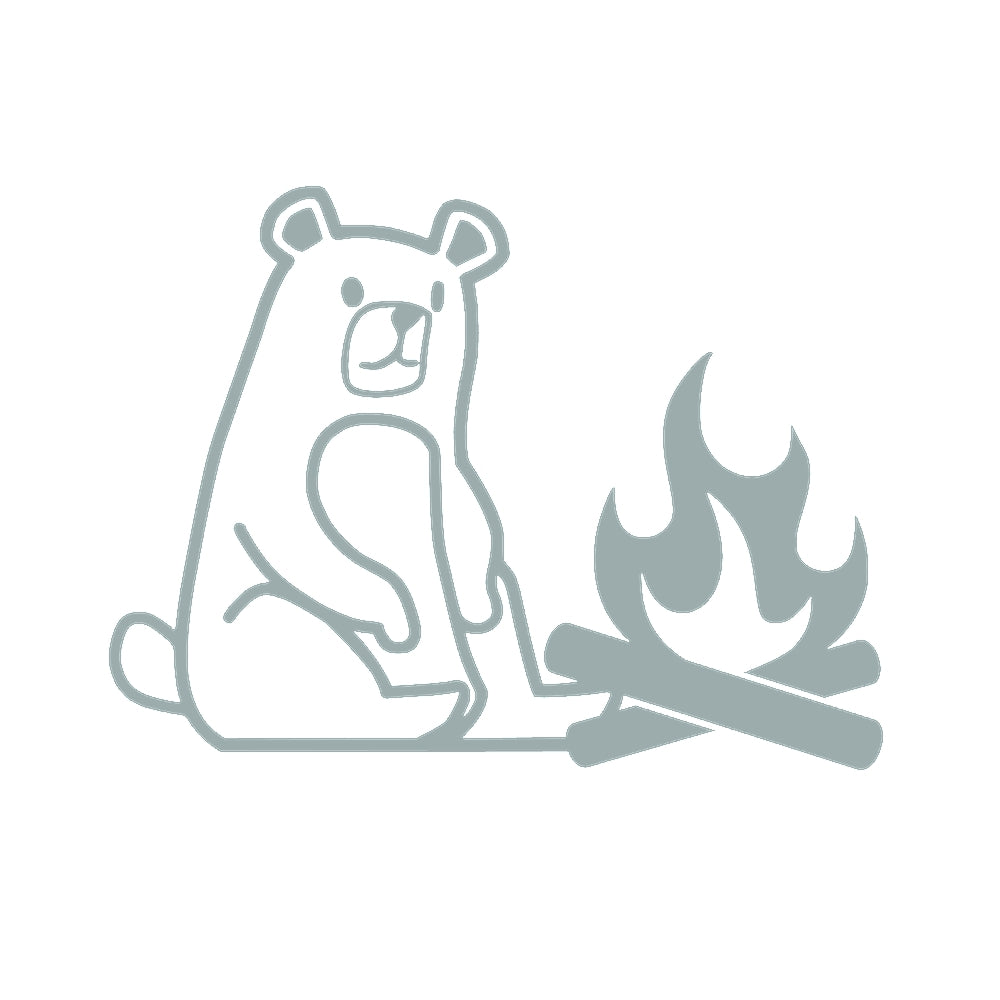 焚き火するクマ 10