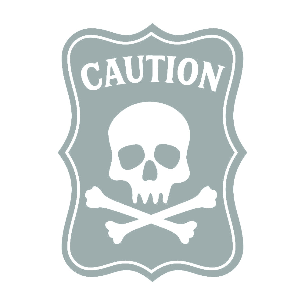 CAUTION ドクロマーク 10