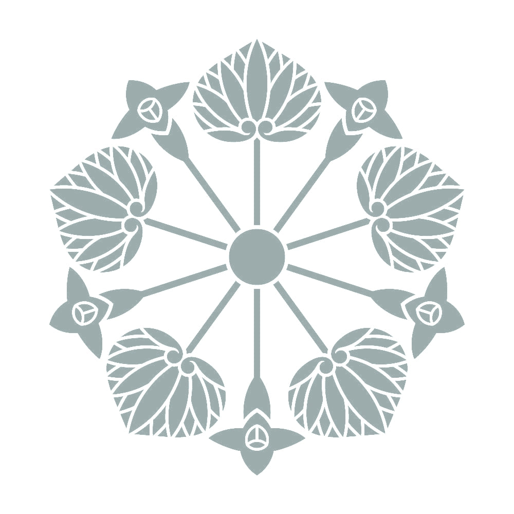 花付き五つ葵紋 10