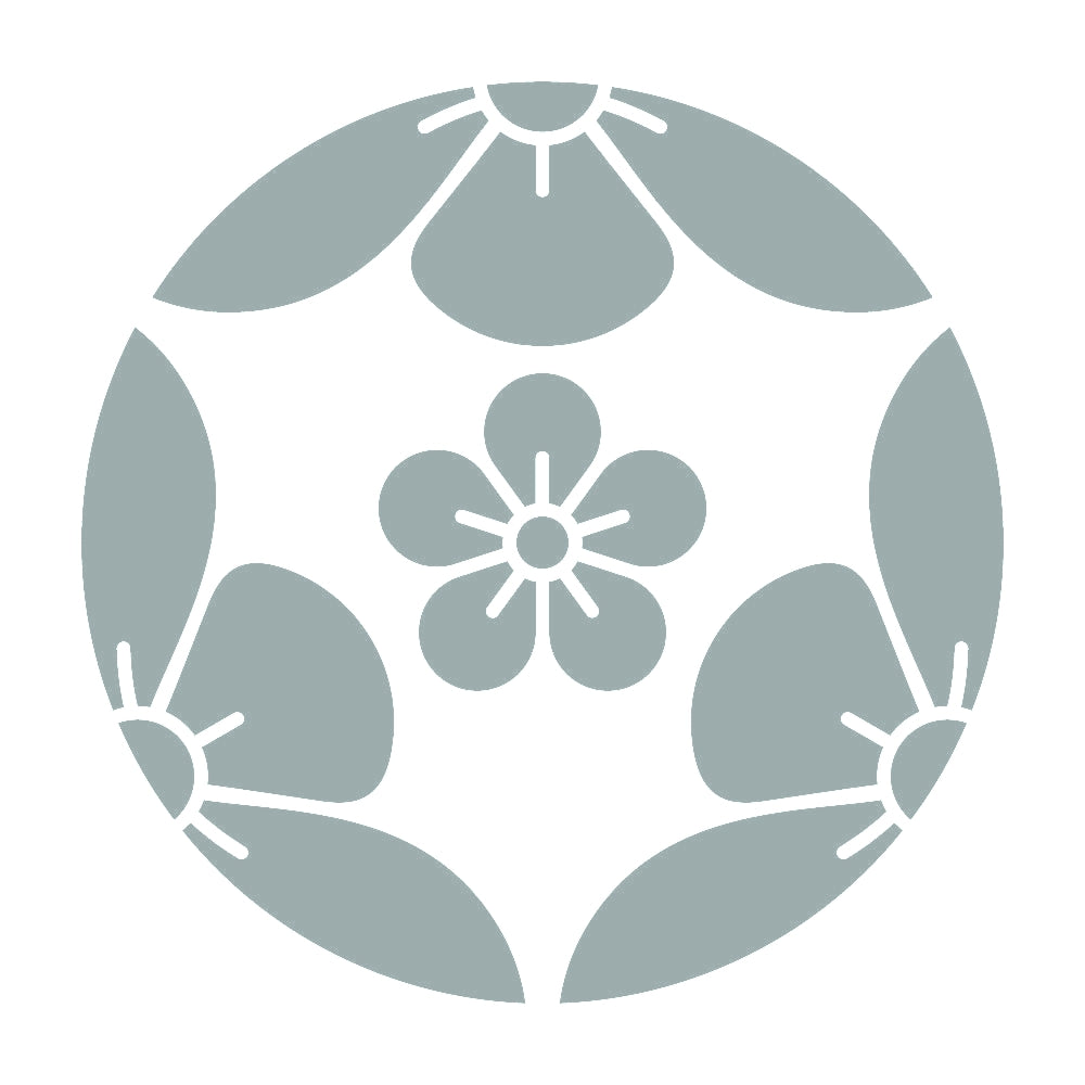 三つ割り梅に梅の花紋 10