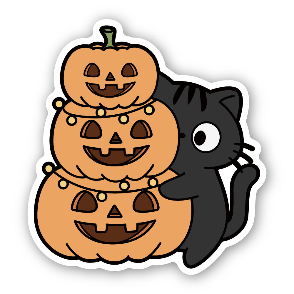 猫とハロウィンのパンプキン 2