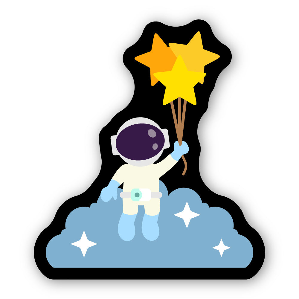 宇宙飛行士と星のバルーン