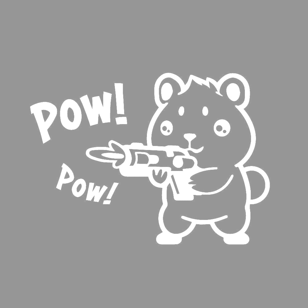 銃を撃つハムスター Pow