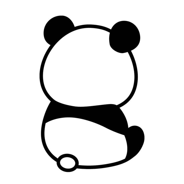 後ろを向く子パンダ