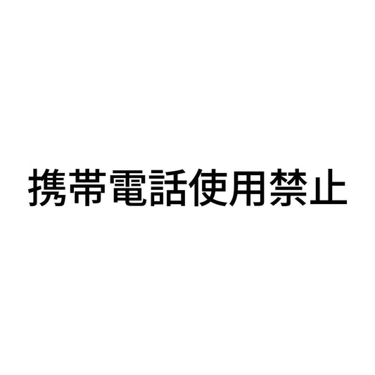 携帯電話使用禁止 (A)