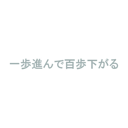 一歩進んで百歩下がる 10