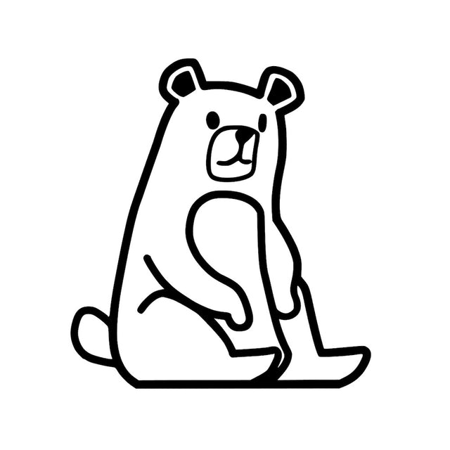 座っているクマ