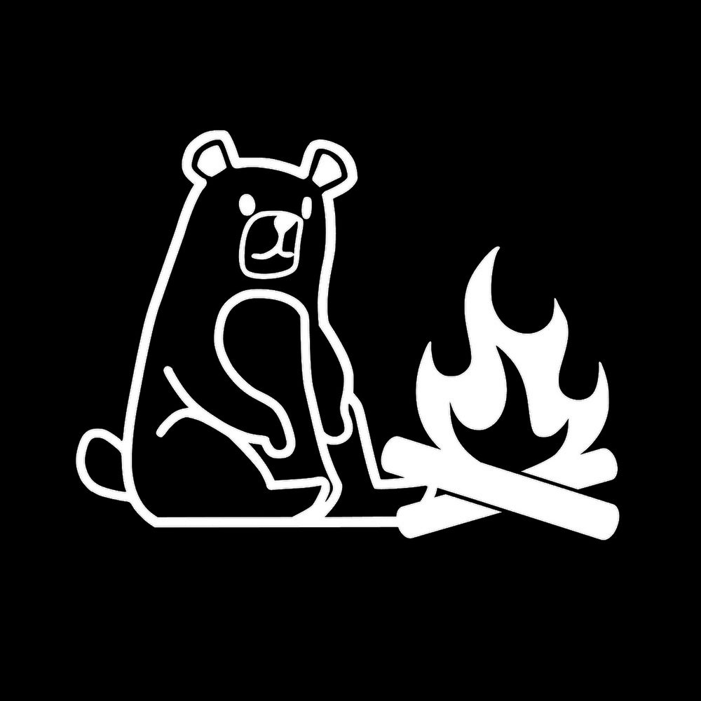 焚き火するクマ 7