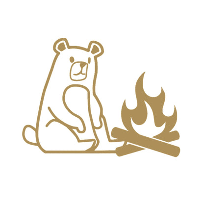 焚き火するクマ 9