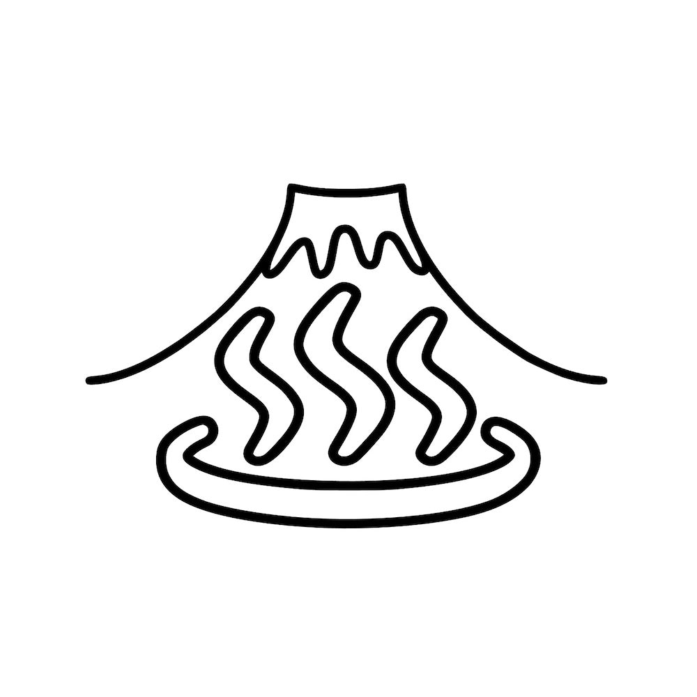 温泉と富士山