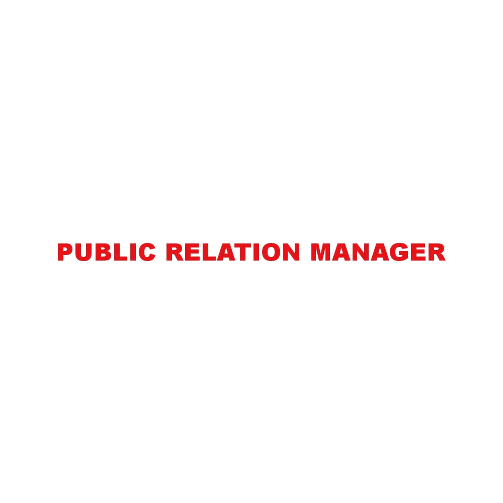 PUBLIC RELATION MANAGER 8
