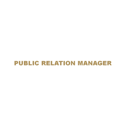 PUBLIC RELATION MANAGER 9