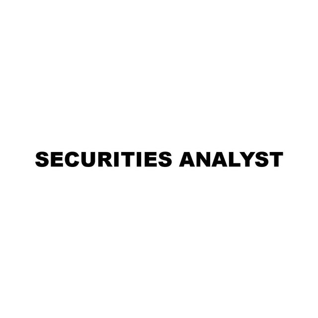 SECURITIES ANALYST