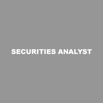 SECURITIES ANALYST 7