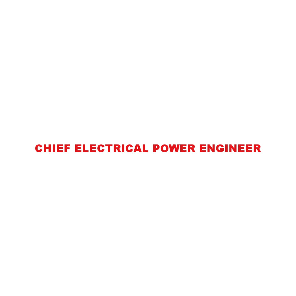 CHIEF ELECTRICAL POWER ENGINEER 8