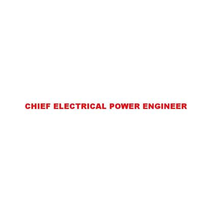 CHIEF ELECTRICAL POWER ENGINEER 8