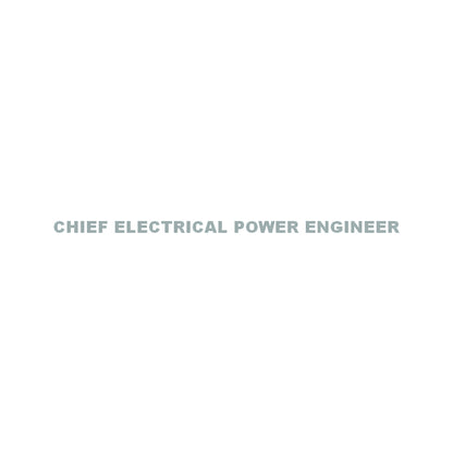 CHIEF ELECTRICAL POWER ENGINEER 10