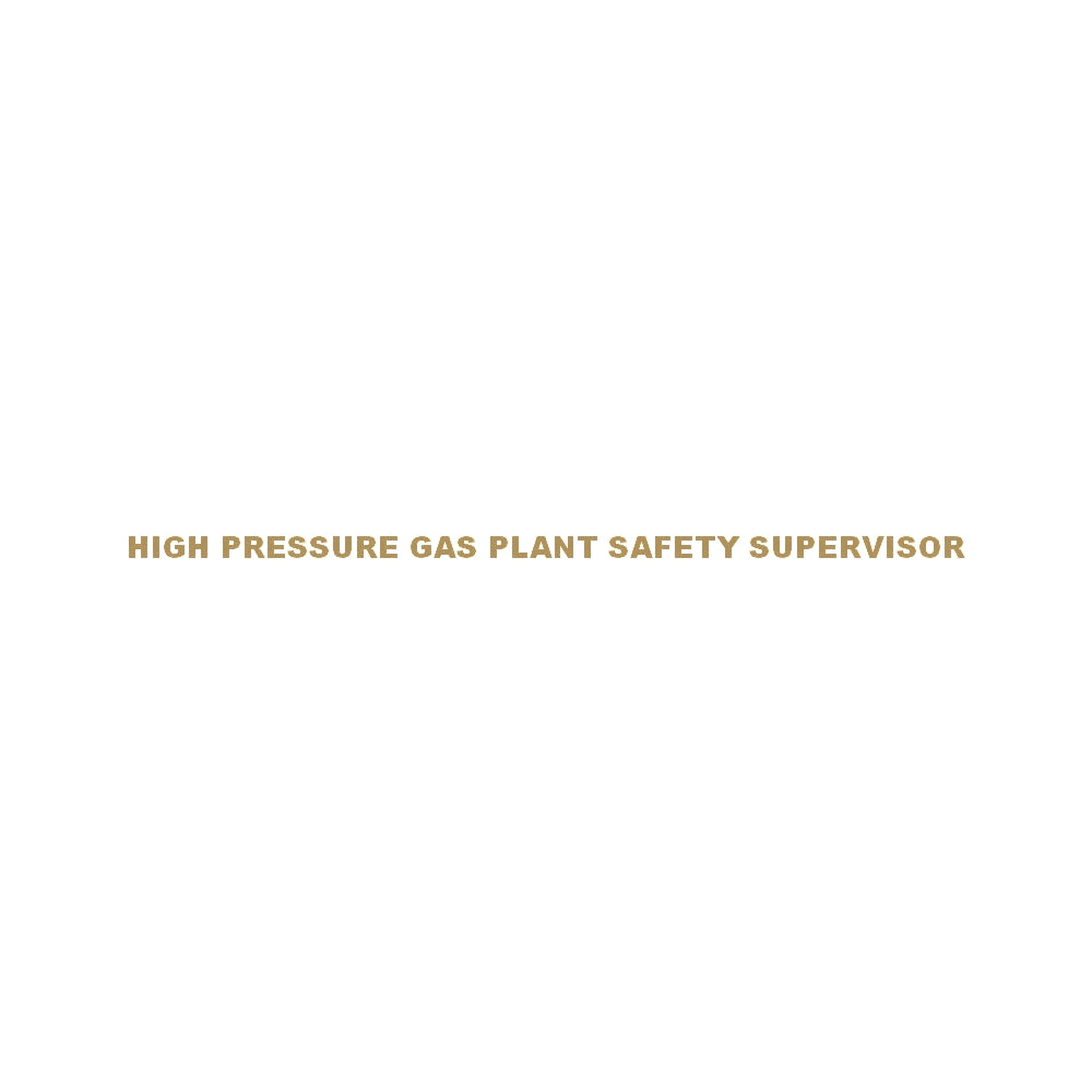 HIGH PRESSURE GAS PLANT SAFETY SUPERVISOR 9
