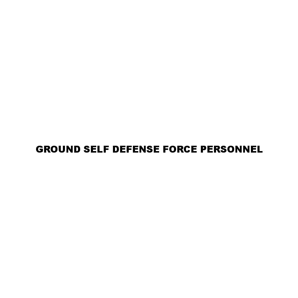 GROUND SELF DEFENSE FORCE PERSONNEL