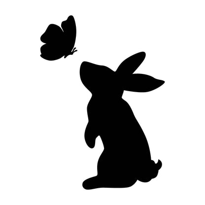 ウサギと蝶々