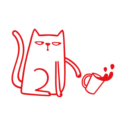 コップを転かすネコ 8