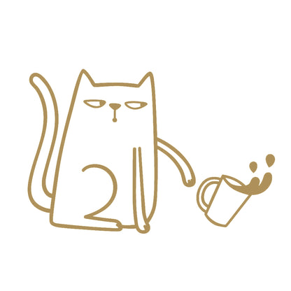 コップを転かすネコ 9