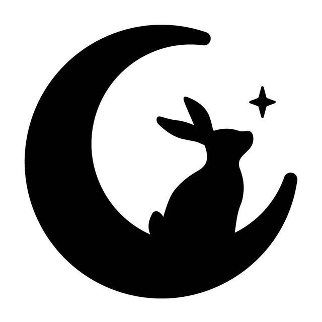 ウサギと三日月