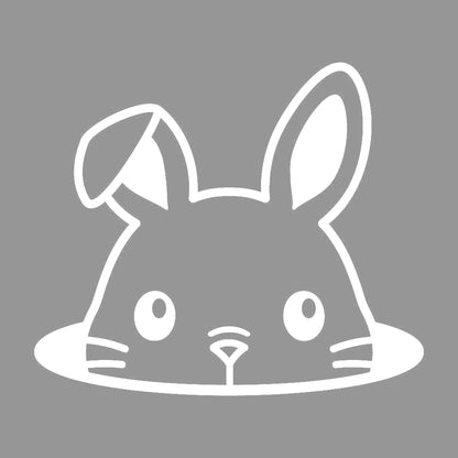 穴から顔を出すウサギ 7