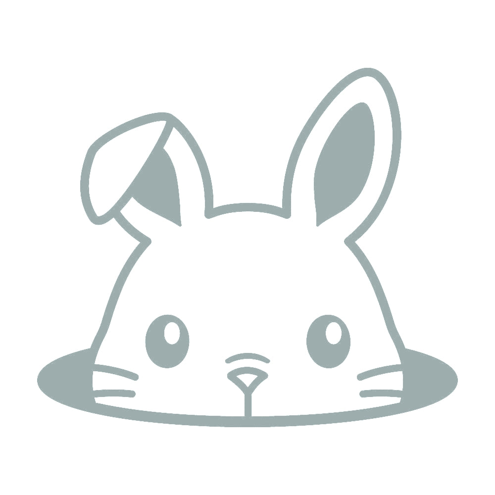 穴から顔を出すウサギ 10
