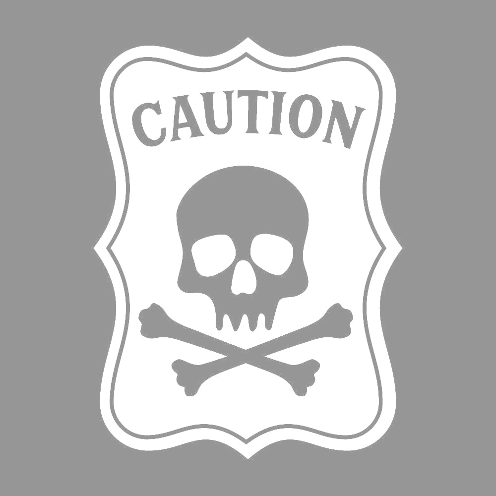 CAUTION ドクロマーク 7