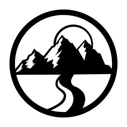 山と道路の丸マーク
