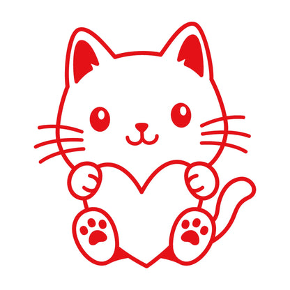 ハートを抱いた猫 8