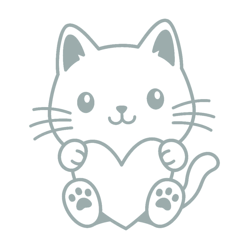 ハートを抱いた猫 10