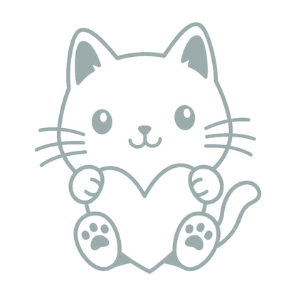 ハートを抱いた猫 10