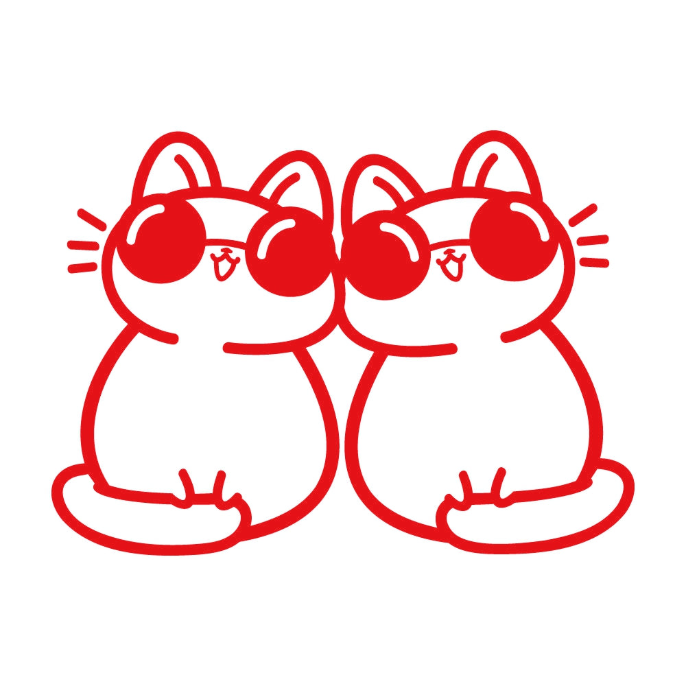 寄り添うサングラス猫 8