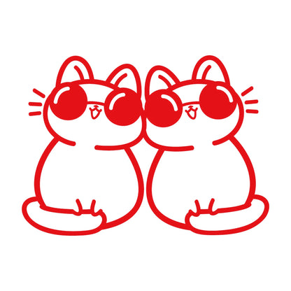 寄り添うサングラス猫 8