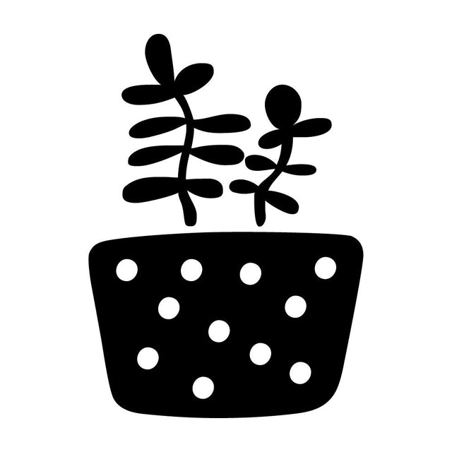 植木鉢と植物 (A)
