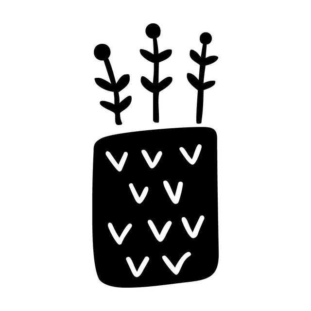 植木鉢と植物 (K)