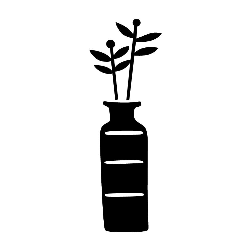 植木鉢と植物 (U)