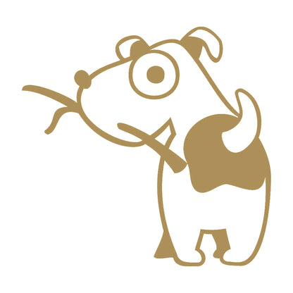枝を咥える犬 9