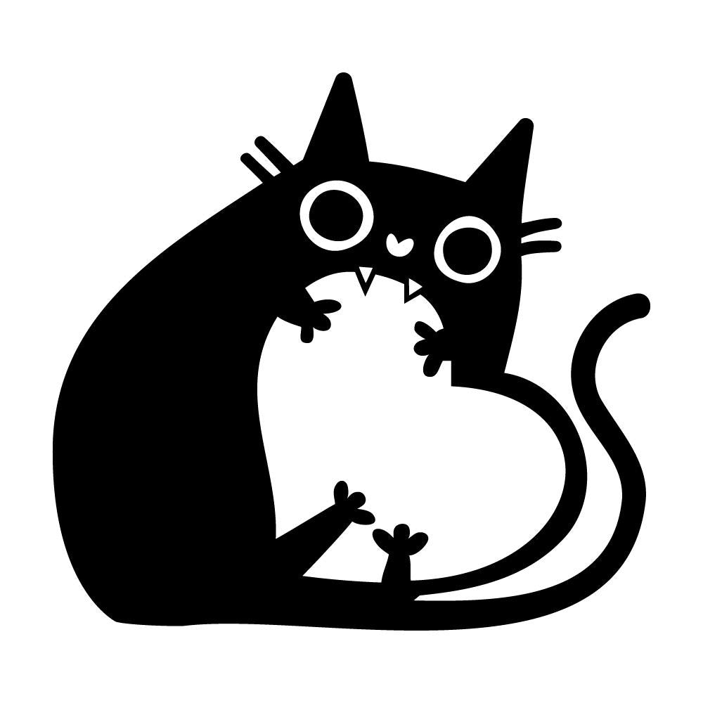 ハートを抱くネコ