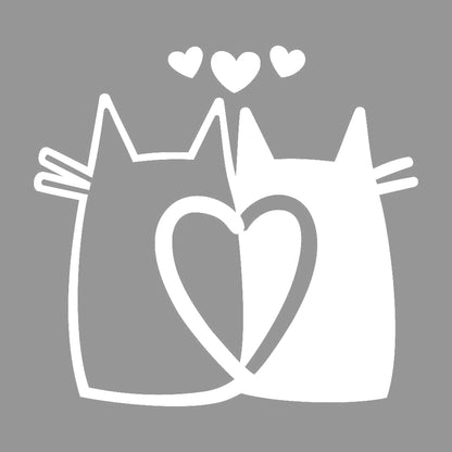 寄り添うネコカップル (B) 7