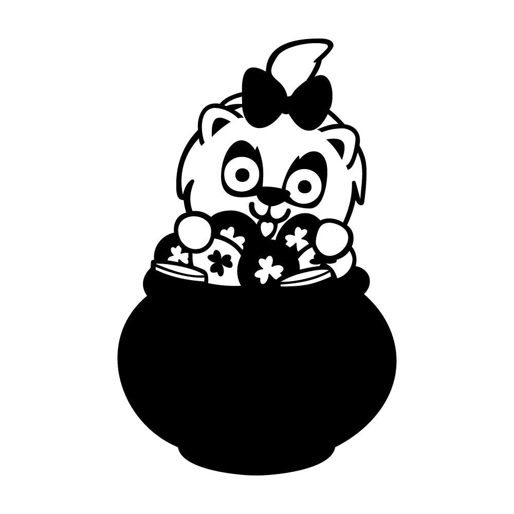 壺に入ったイヌ